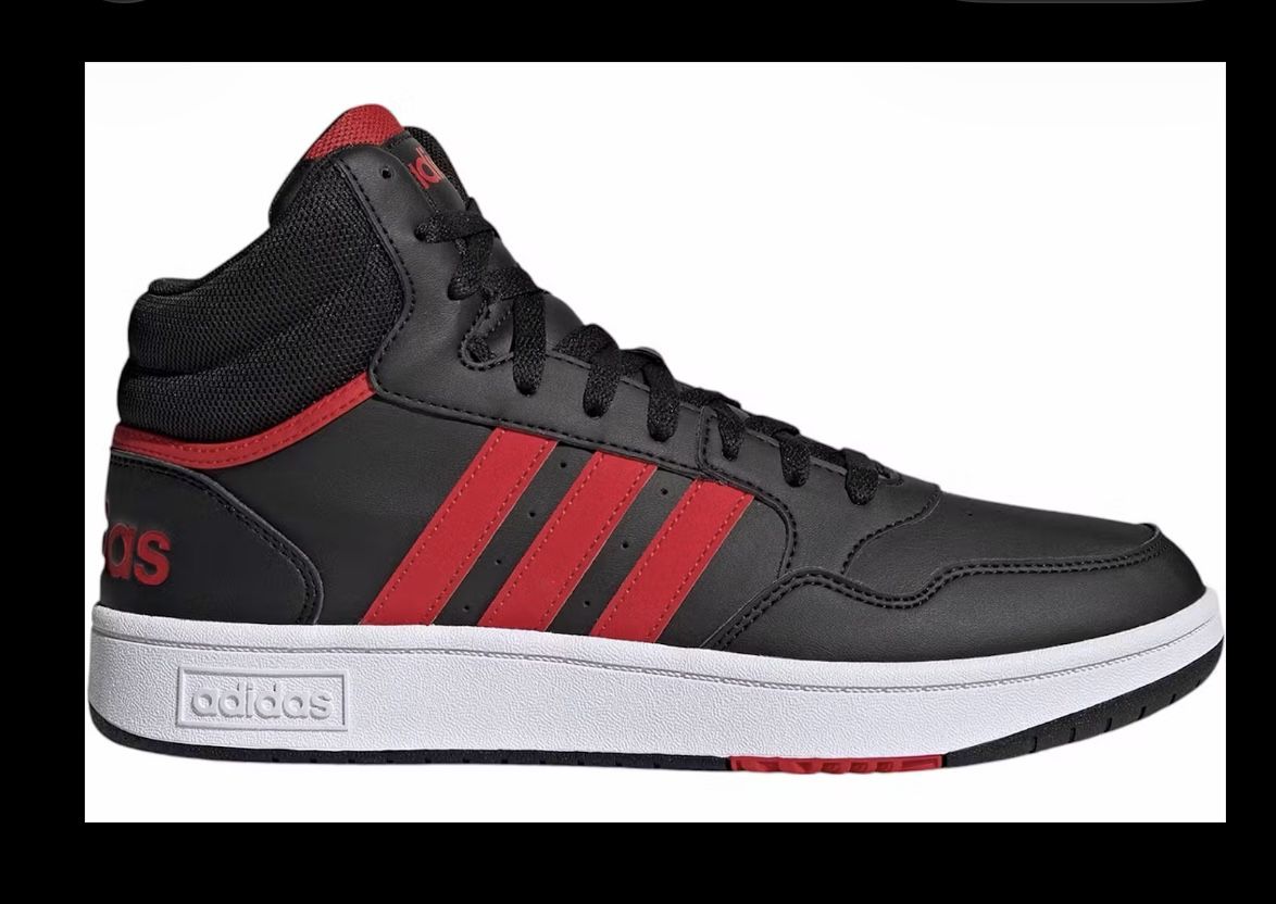 Adidas Hoops 3.0 Mid Like New!– Men’s Size 11.5 (Black/Red)