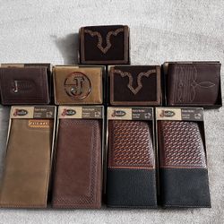 Genuine Justin Leathertt Wallets RFID Protection - New w/ Tags and Box