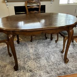 Wood Dining Table 4 Chairs