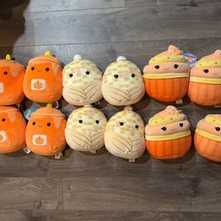 Pumkin candle, corn and carrot cakes Squishables 