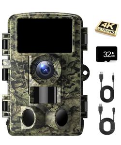 Dargahou Trail Camera - 4K 48MP Game Camera with Night Vision, 0.05s Motion Activated Camera