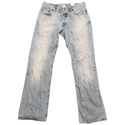 Lucky Brand Vintage Y2K Flare Mid Rise Jeans Light Wash Dungarees Sz 6/28 EUC