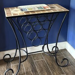 Wine Rack With Tile Insets