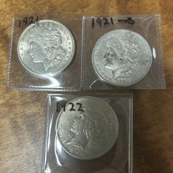 Three Silver Dollars.  Group 5