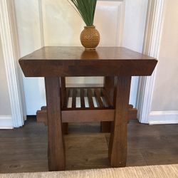 Solid wood side table 