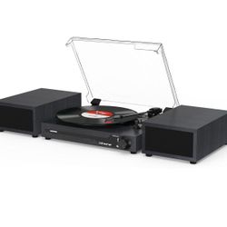 Vinyl Record Player with Speakers