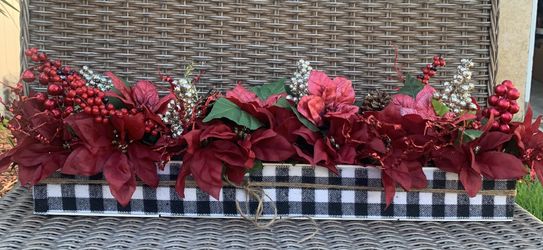 Red Poinsettia Center Piece