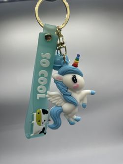 blue pony keychain