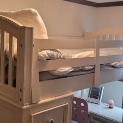 Twin Loft Bed With Desk And Drawers 