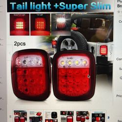 For 76-06 Jeep Wrangler LED Tail Light/turn Signal/reverse