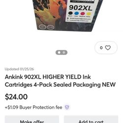 Ankink Printer Ink 3 Pack For 45