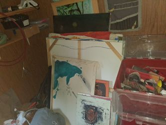 Myriad of used canvases