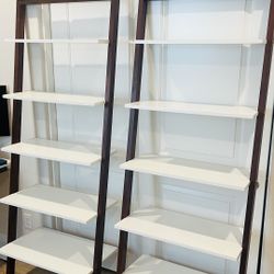 Pair Of Leaning Bookshelves 