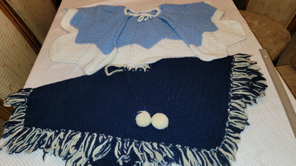 1970s Children's Ponchos Granny Made