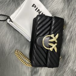 PINKO Mini Love Bag One Chevron Shoulder Bag 