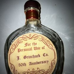 Vintage Antique Empty Whiskey Decanter President’s Choice Bourbon 1960S