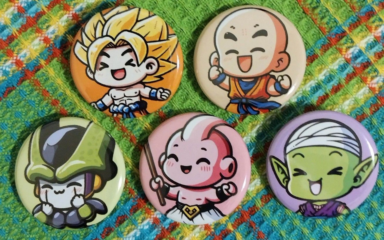 Dragon Ball Z Pin Back Buttons