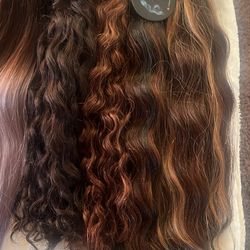 Brunette clip ins Hair Extensions