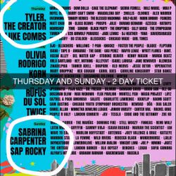 LOLLAPALOOZA 2 DAY TICKETS