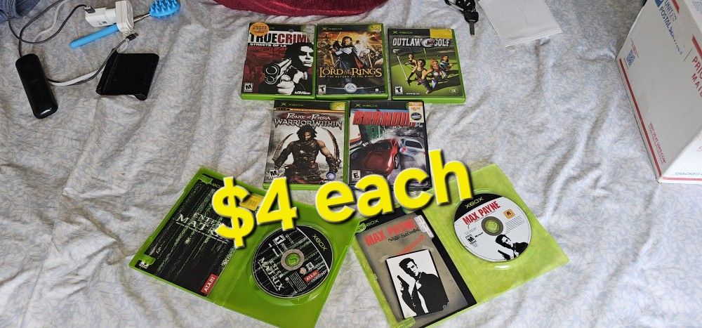 Original Xbox Games $4 Each 