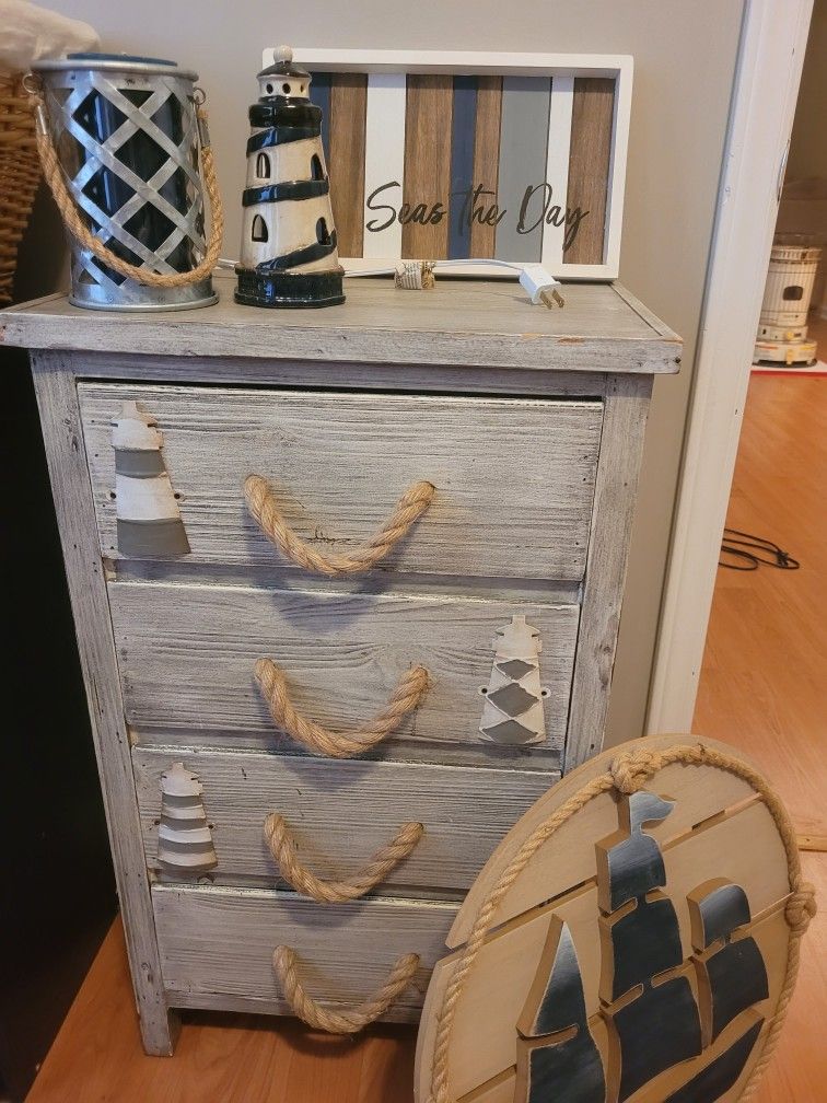 Lighthouse/Nautical Wall Fixtures, Candle/holder,  Plug In Light House Light, Nightstand.