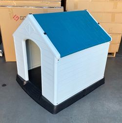 New In Box $105 Waterproof Plastic Dog House for Large size Pet Indoor Outdoor Cage Kennel 36x36x39 inches