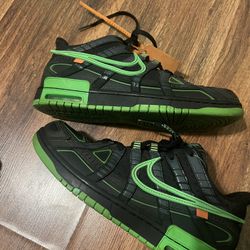 nike air rubber off white green