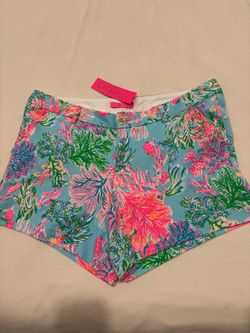 Lilly Pulitzer Coral Print Shorts