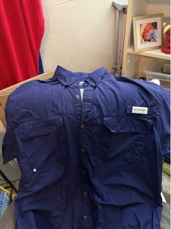 Men’s button down shirt sleeve shirt, Magellan size XL