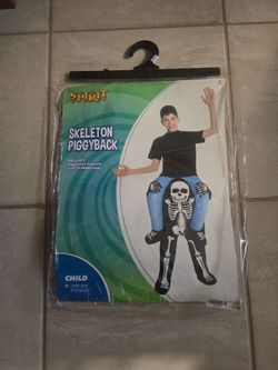 Halloween Costume Child Skeleton Piggyback