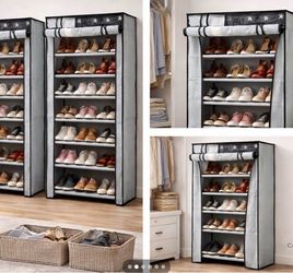 Multi-Tier Shoe Rack with Cover