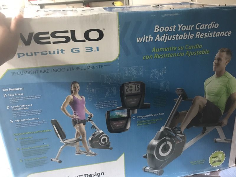 Weslo pursuit G recumbent bike