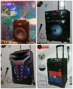 Bluetooth speaker SD card,slot USB port,FM radio,microphone included for karaoke