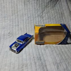 2007 JADA TOYS BIG TIME MUSCLE 1:24 SCALE 1955 CHEVY BEL AIR DRAG CAR BLUE