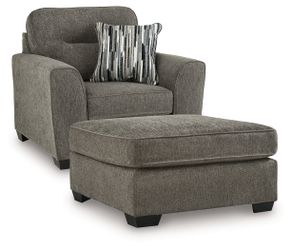 Olten Graphite Oversized Chair and Accent Ottoman (Online Special Price)
