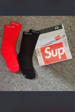 Supreme x Hanes Crew Socks Bundle