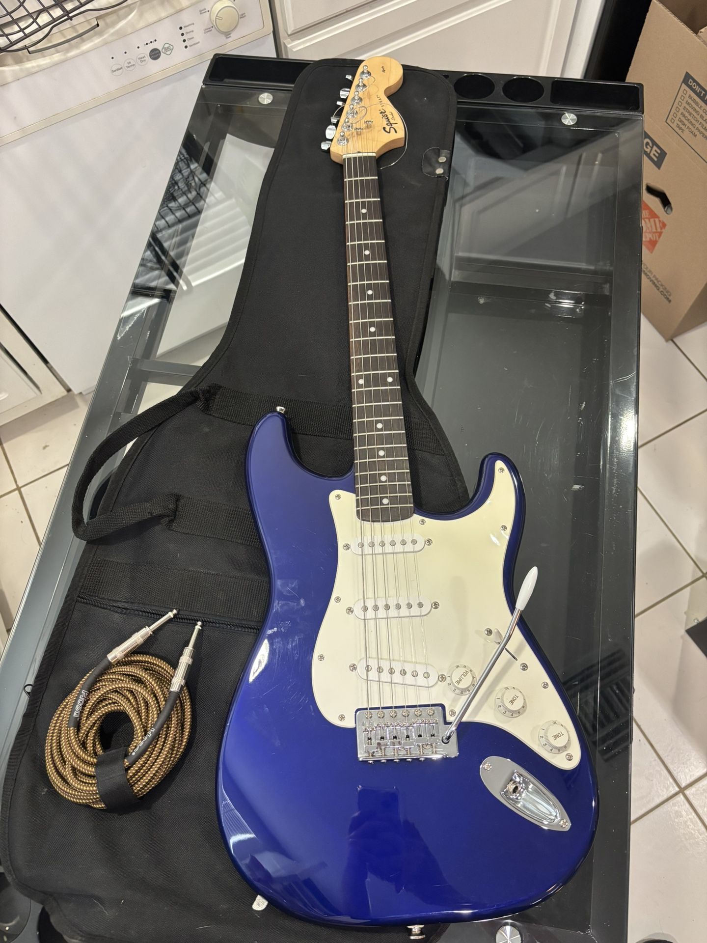 Fender Squier Strat Electric Guitar Dark Blue