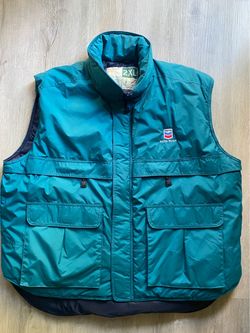 Wearguard 1912 Insulated Chevron Vest 2XL Zip Pockets Blue Green Ripstop Puffer