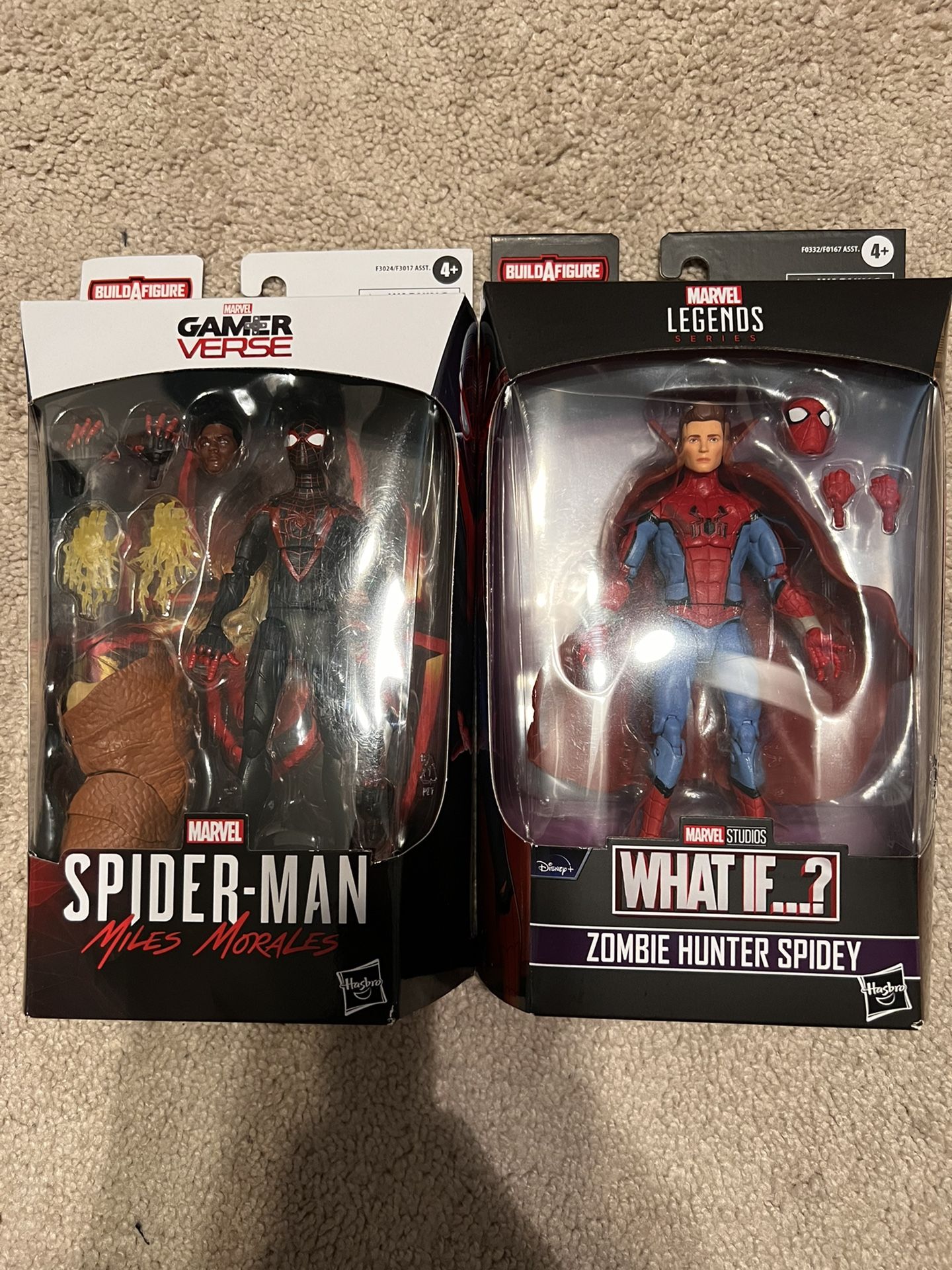 Marvel Legends Spiderman Zombie Hunter And miles Morales