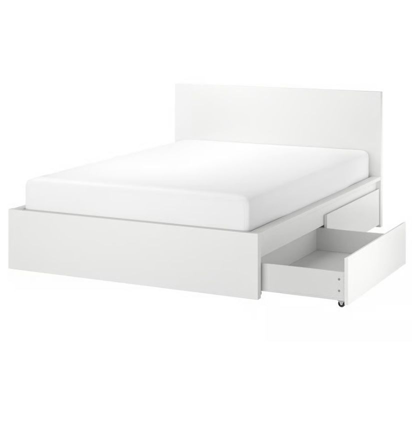 Queen Size Bed Frame Board Cabinets & Nightstands