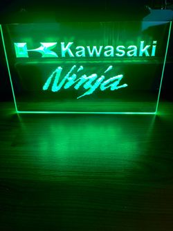 KAWASAKI LED NEON GREEN LIGHT SIGN 8x12