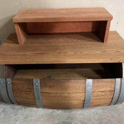 Custom Barrel Display Shelf.