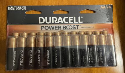 Duracell AA Pack Of 24 Batteries -$12