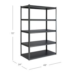 Gorilla Rack Z-Beam 5-shelf Steel Storage Rack, 48“ x 24“ x 72"