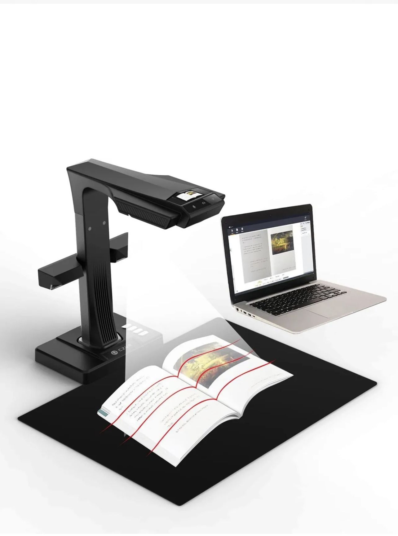 CZUR ET16 Plus Book & Document Scanner with Smart OCR for Mac and Windows