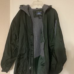 Anchor Blue Green Hoodie Jacket 