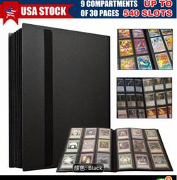 540 Pocket Trading Card Binder – 9 Pocket, 30 Pages – Black