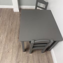 Kids Table And Chairs - Gray 