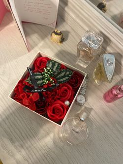 Valentines Day Gift Soap Flower Gift Box Red Color
