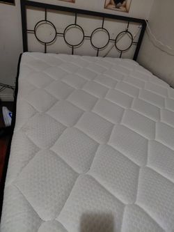 Full size bed frame with mattress
